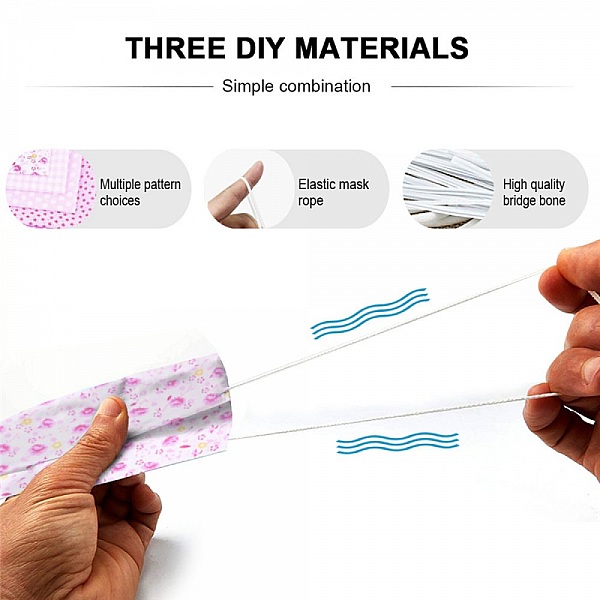 Maske material sett Rosa