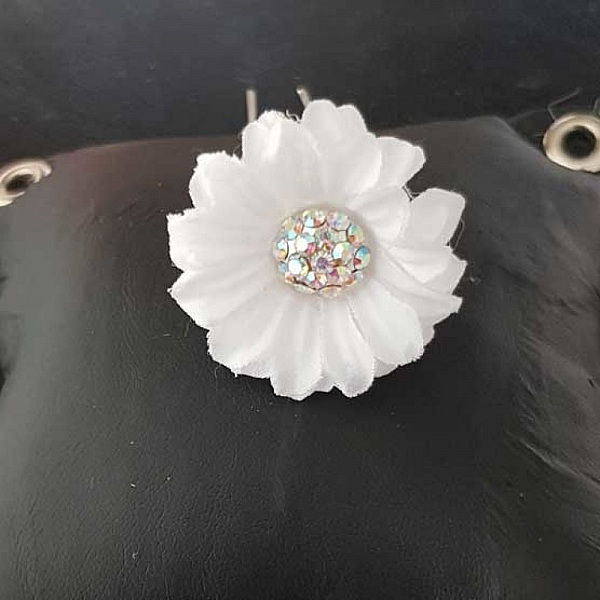 Epingle &agrave; cheveux Blanc mariage N&deg;08