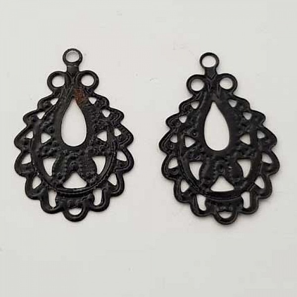 Estampe N&deg;02 Goutte Noir 27 x 22 mm