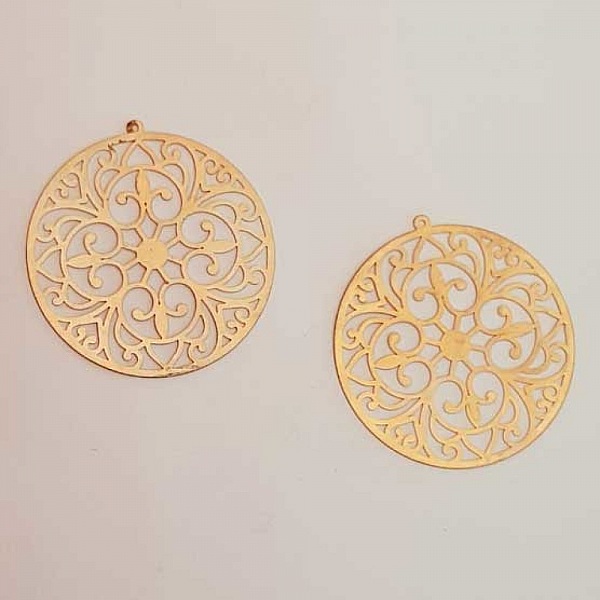 Estampe N&deg;26 Rond 46 mm Dor&eacute; Cuivr&eacute;