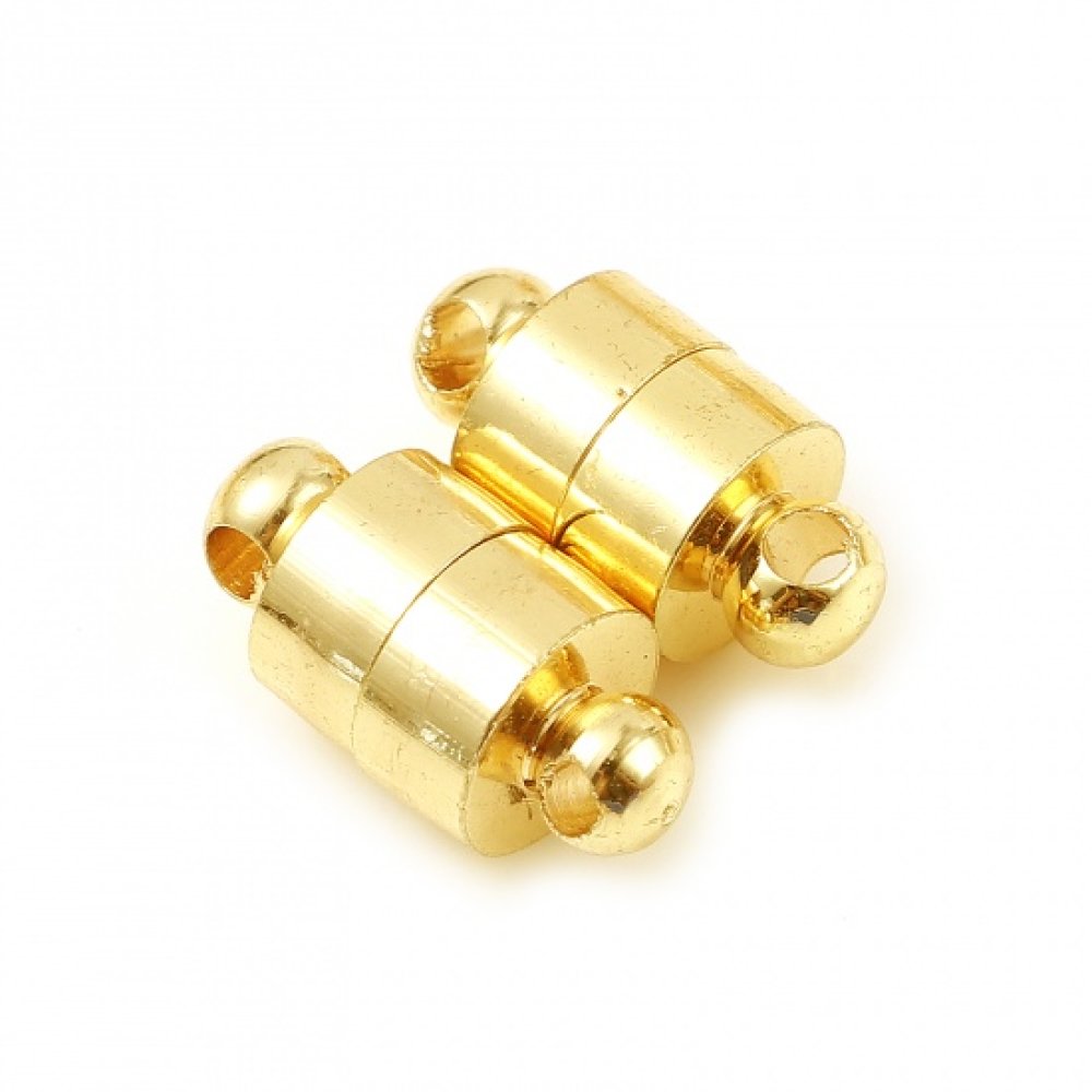 Magnetisk låsesøyle 12 x 6 mm 18K ekte gullbelagt