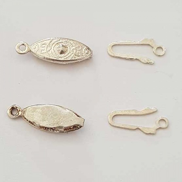 Fermoir Ovale Classique Argent 21 mm