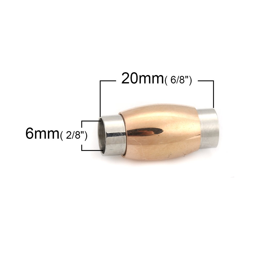 Magnetlås i rustfritt stål 06 mm Sølv/Champagne N°07