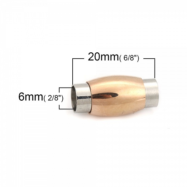 Magnetl&aring;s i rustfritt st&aring;l 06 mm S&oslash;lv/Champagne N&deg;07