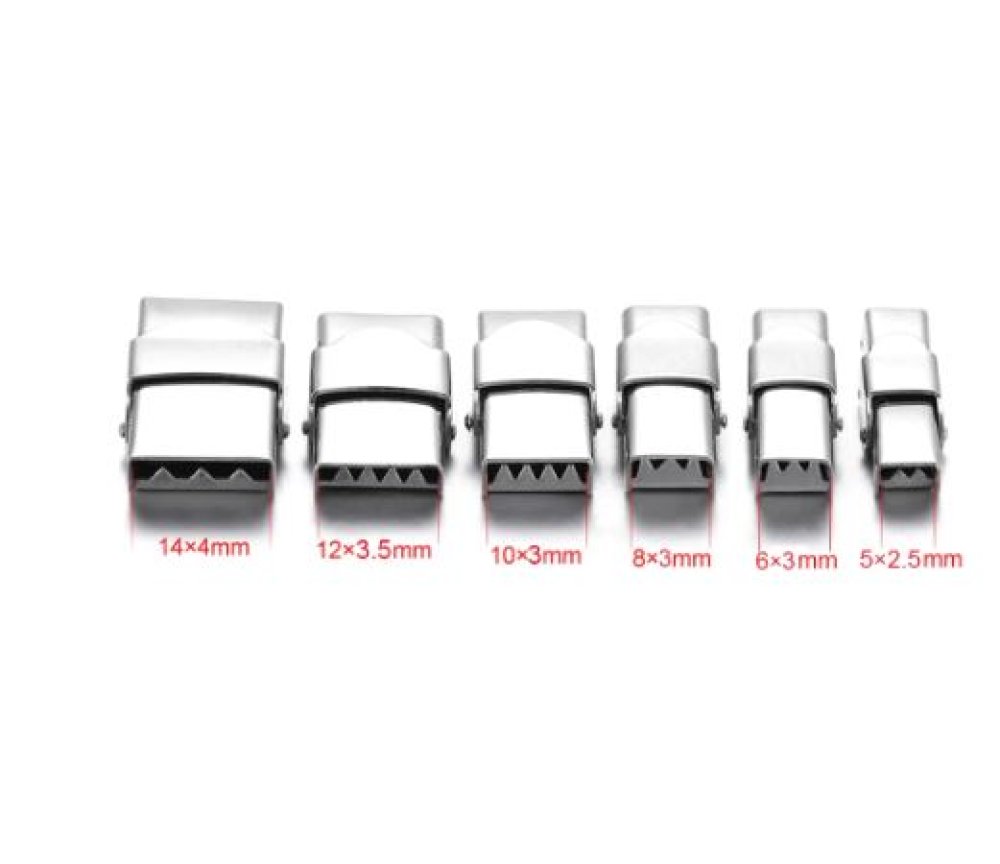 Kloklemme for lær 12 mm bred Børstet