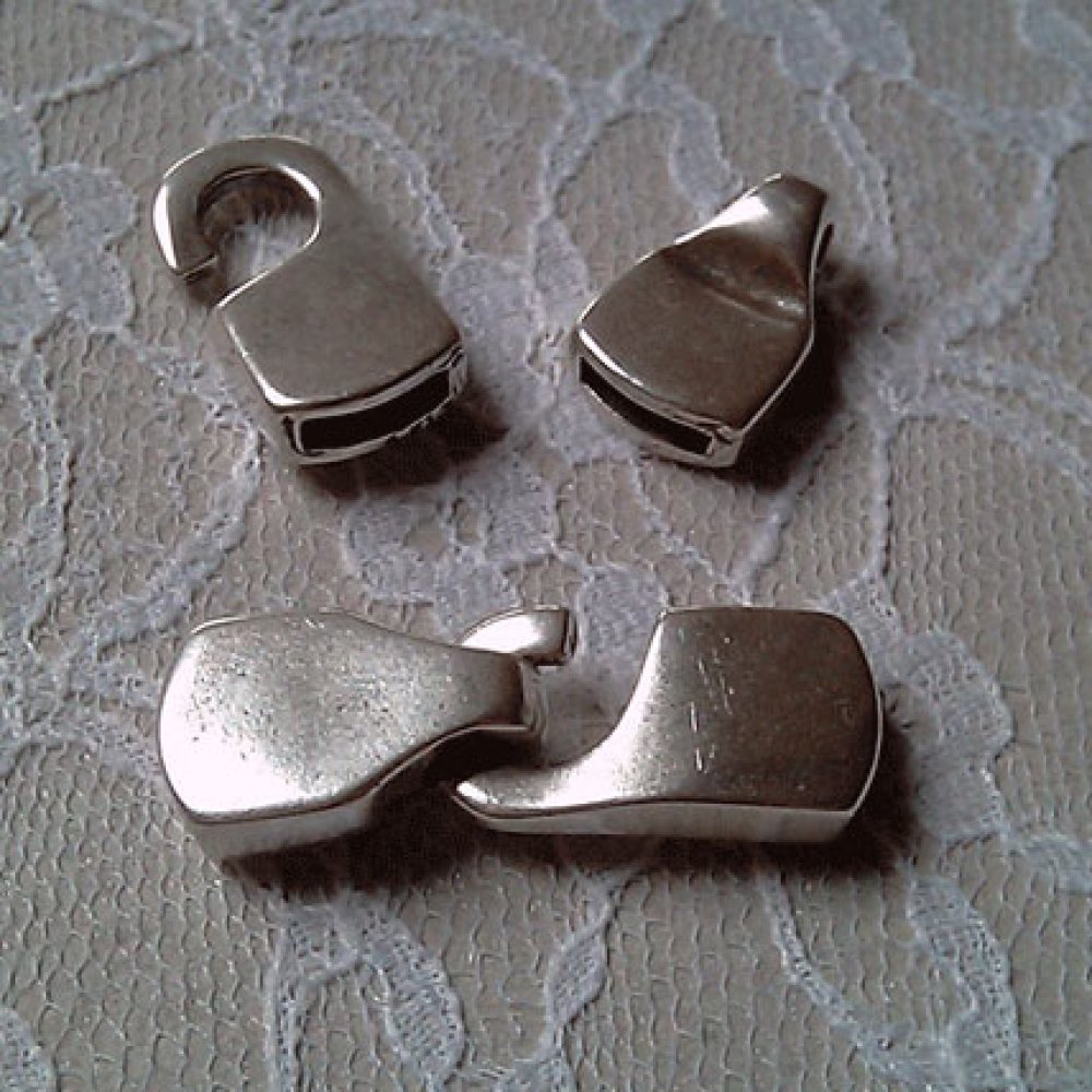 Zamak kroklås for lær 10 mm