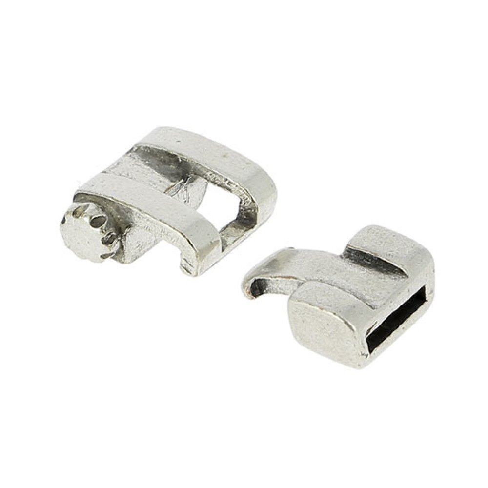 Zamak kroklås for lær 10 mm