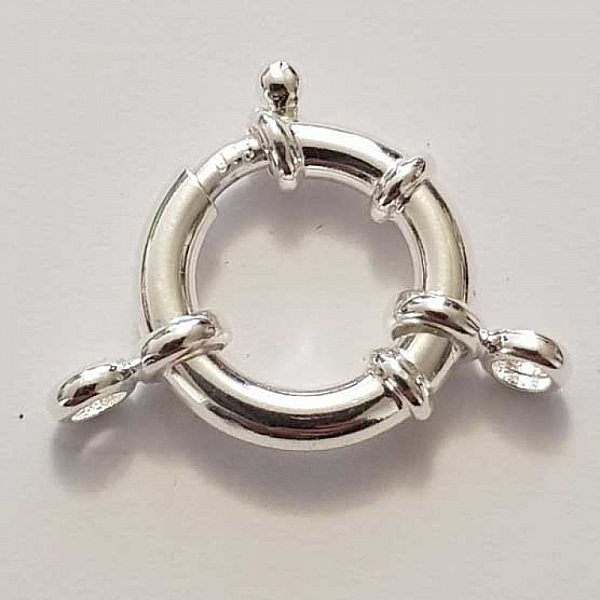 Fermoir rond &agrave; ressort Argent 925 N&deg;02-02