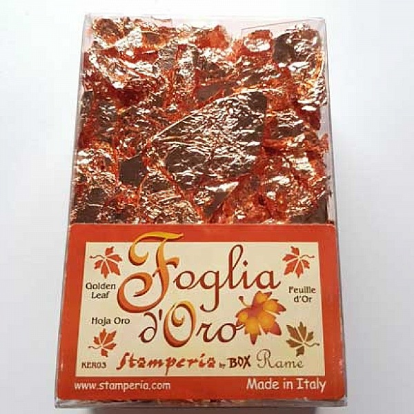 Gullblader i stampedia flak