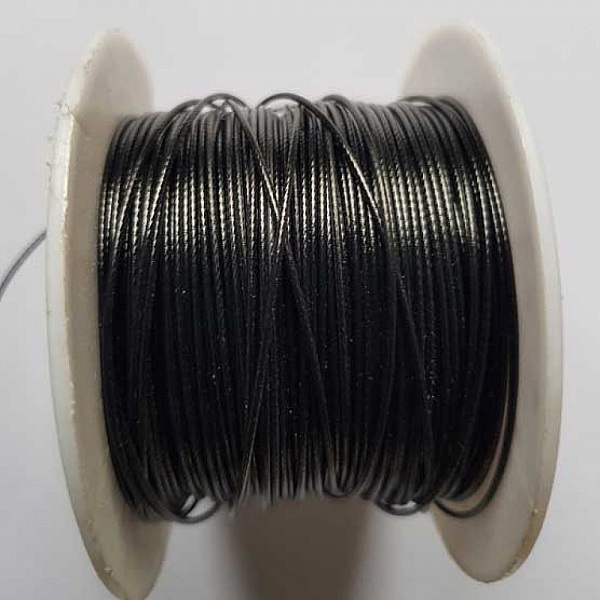 Fil C&acirc;bl&eacute; Noir Diam&egrave;tre 1 mm
