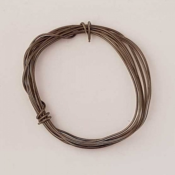 Fil M&eacute;tal Plastifi&eacute; 0.8 mm Kaki x 3 m&egrave;tres