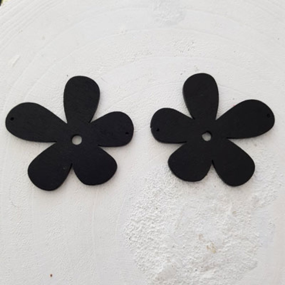Flower Wood anheng eller kontakt 57 mm Svart