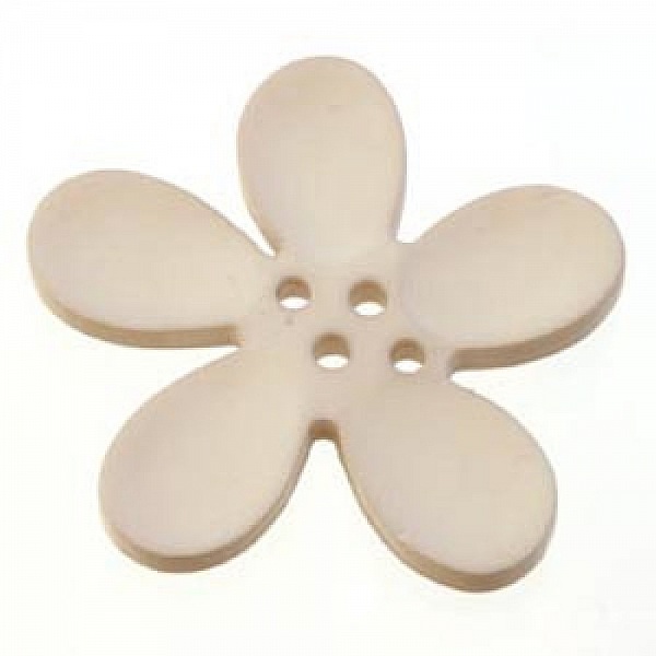 Fleur Orchid&eacute;e r&eacute;sine 4 trous 40 x 3 mm Beige 01