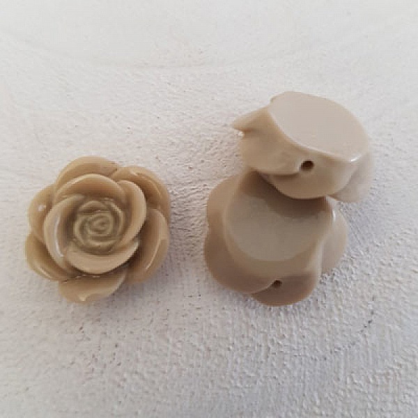 Syntetisk blomst 17 mm N&deg;04-14 M&oslash;rk beige