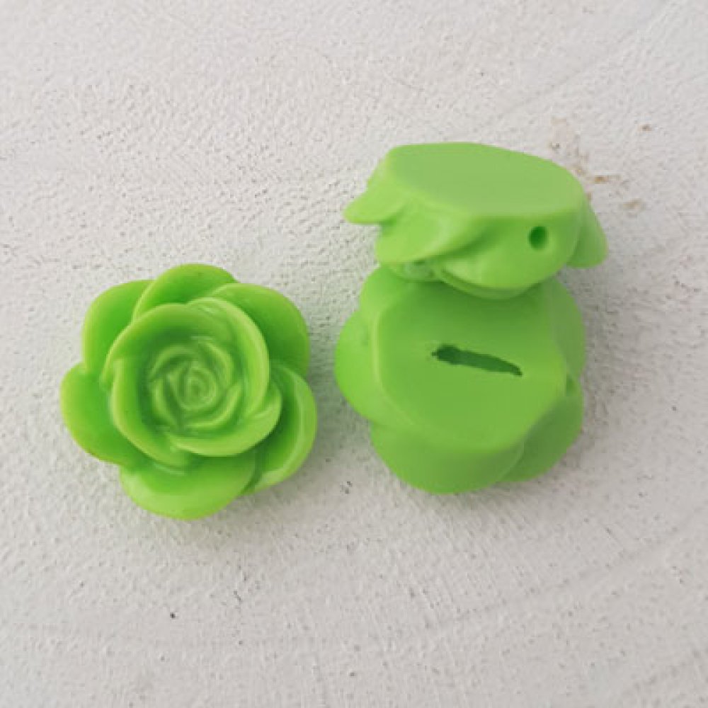 Syntetisk blomst 17 mm N°04-24 Lysegrønn