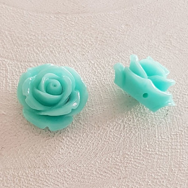 Fleur Synth&eacute;tique 20 mm N&deg;01-27 Turquoise