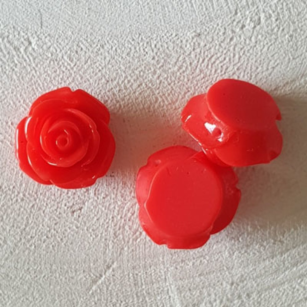 Syntetisk blomst 20 mm N°01-11 Rød