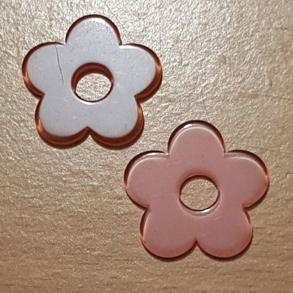 Syntetisk blomst 27 mm rosa