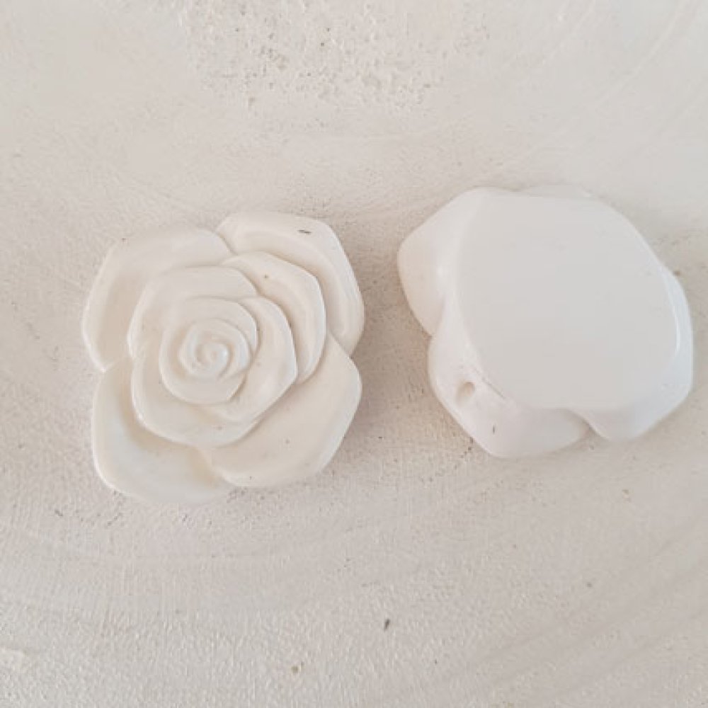 Syntetisk blomst 37 mm N°06-01 Hvit