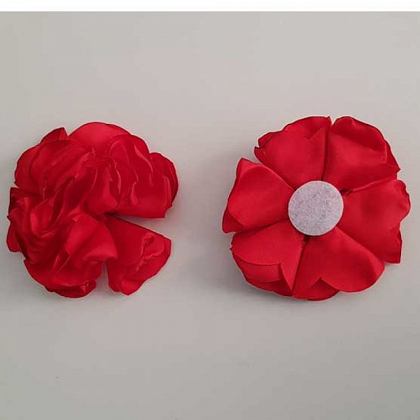 Fleur Tissus Uni 6 p&eacute;tales N&deg;01-03