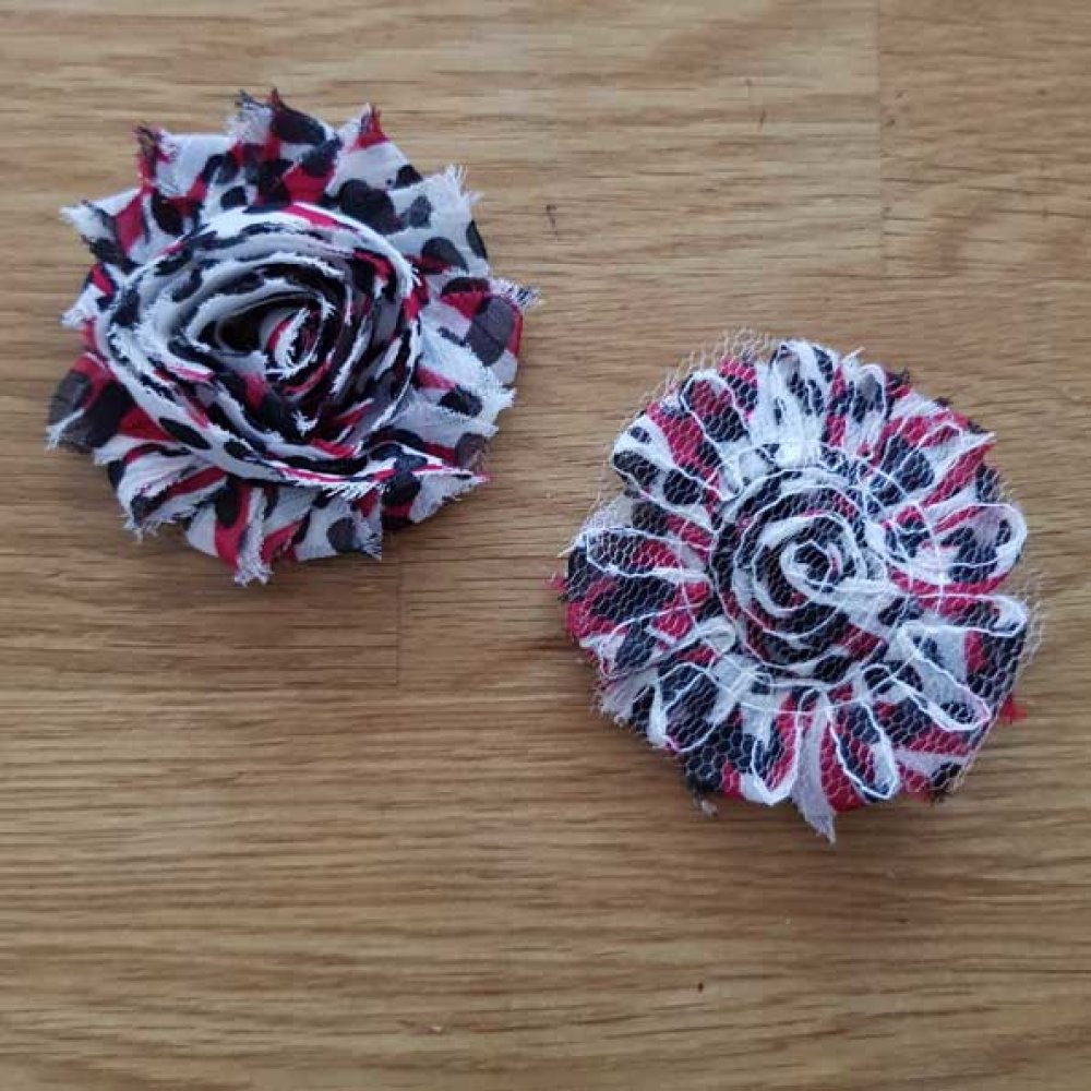 Flosset stoffblomst nr. 34