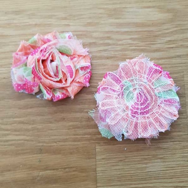 Flosset stoffblomst nr. 17