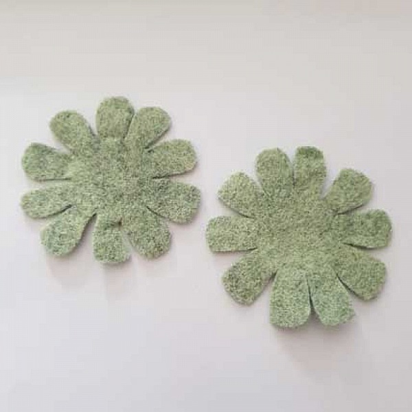 Jolie petite fleur en Feutrine 60 mm N&deg;06-10 x 2 pi&egrave;ces
