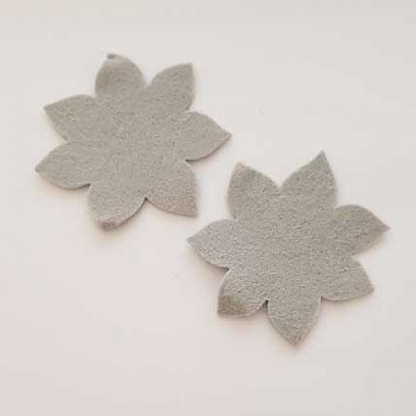 Jolie petite fleur en Feutrine 60 mm N&deg;09-11 x 2 pi&egrave;ces