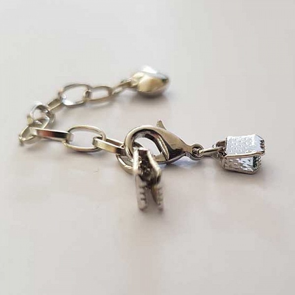 Kit klo l&aring;s hjerte slips med hummerl&aring;s 6 mm