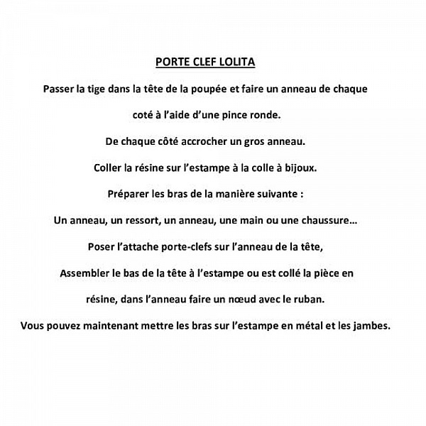 Kit Poup&eacute;e Porte Cl&eacute; Lolita N&deg;03