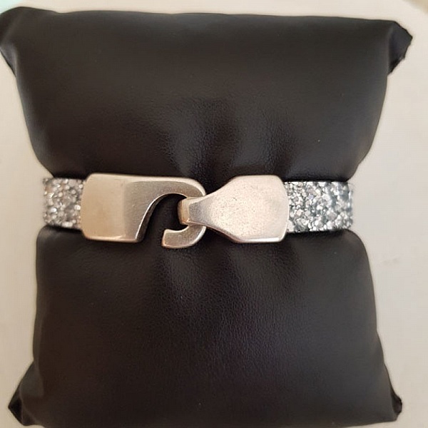 10 mm gull glitterrem med skinnf&ocirc;r per 20 cm