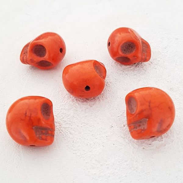 Parti 05 Tonede Howlite-skaller 18 mm
