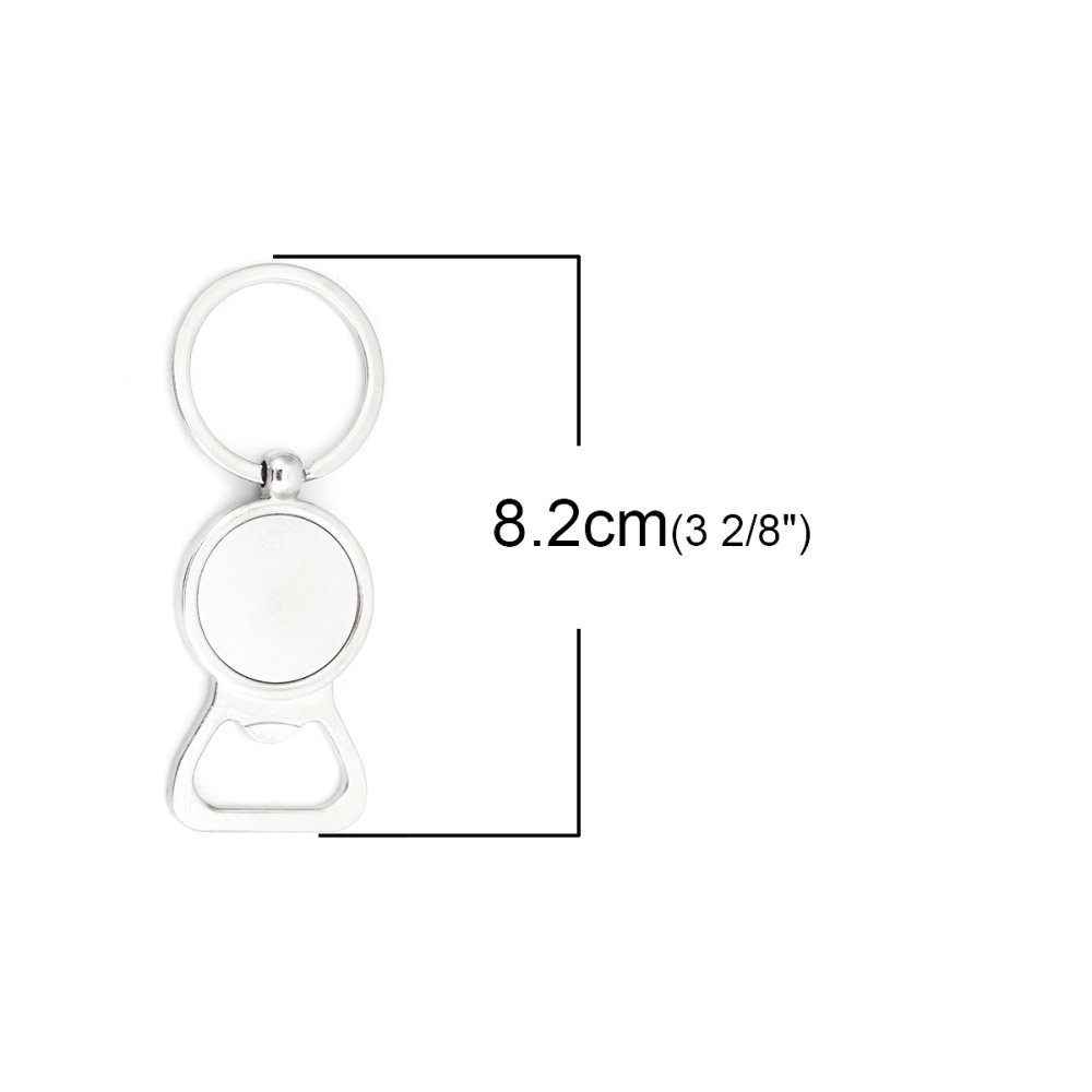 Sett med 10 nøkkelringer i sølv 25 mm N°01