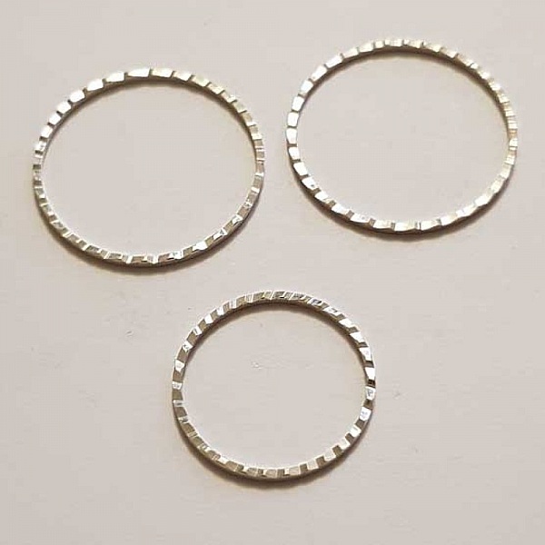 Lot de 3 anneaux argent&eacute; 059 Argent