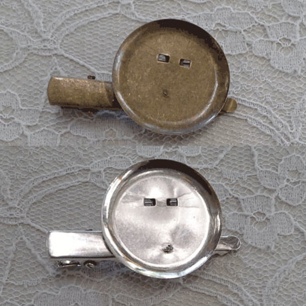 Sett med 5 stiftholdere - Sølvfarge 45 mm x 8 mm.