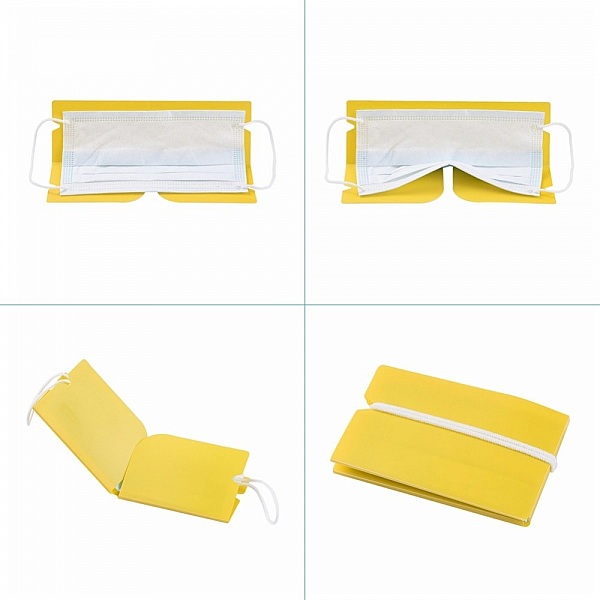 Oppbevaringsklips i plast, gul