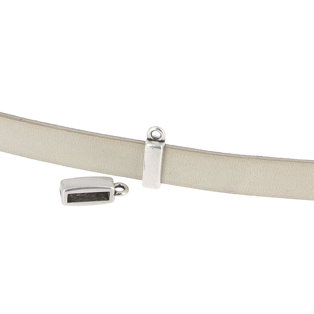 10 mm Zamak gjennomløp N°20 Sølv