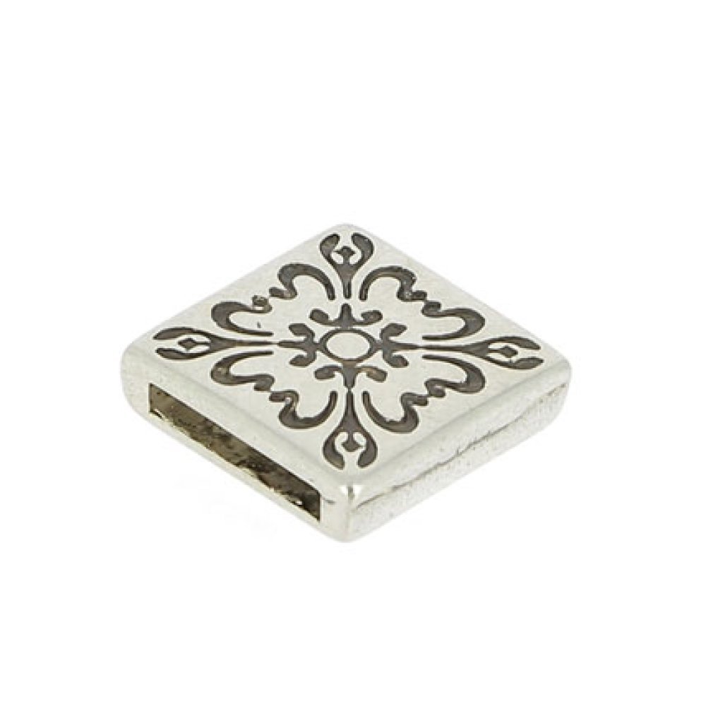 13 mm Zamak gjennomløp N°05 Sølv