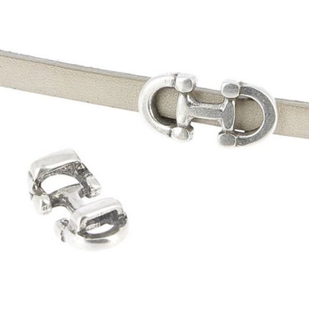 5 mm Zamak gjennomløp N°01 Sølv