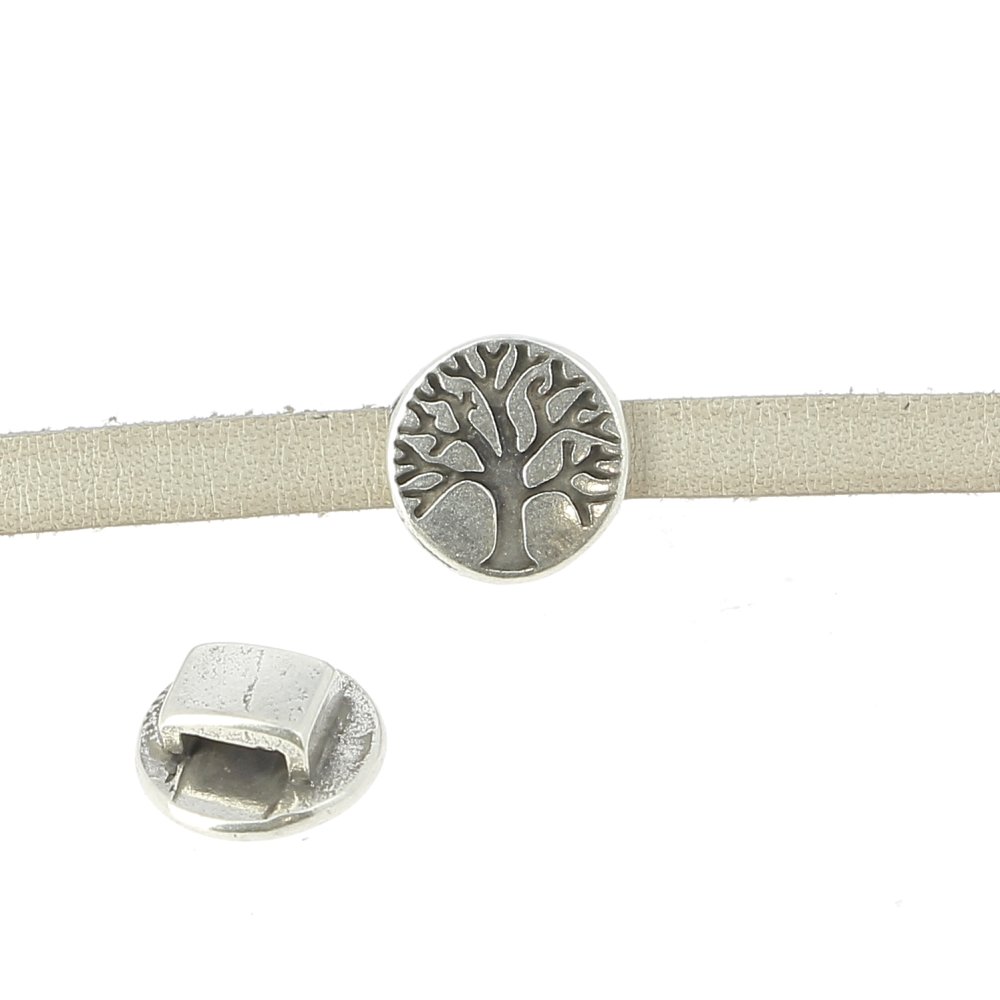 5 mm Zamak gjennomløp N°06 Sølv