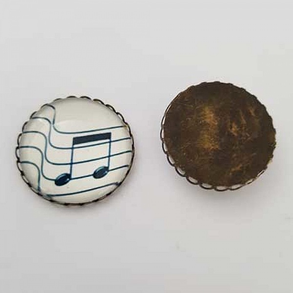 Pendentif Cabochon 30 mm Fantaisie N&deg;02-05 musique