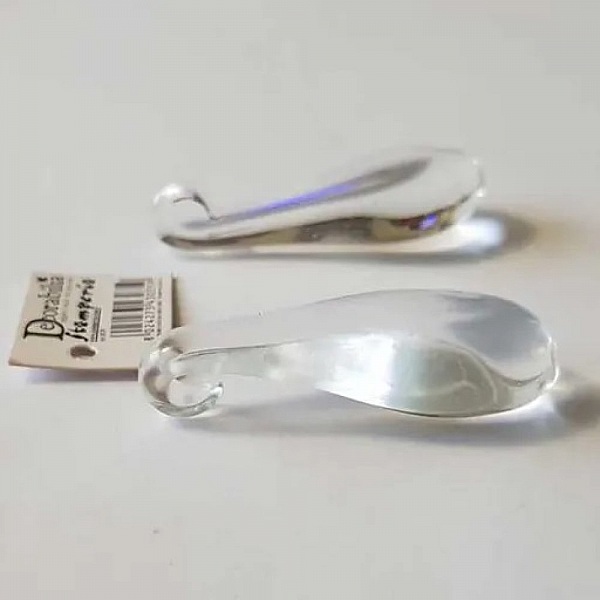 Pendentif N&deg;002 Goutte En Verre Transparent Stamperia