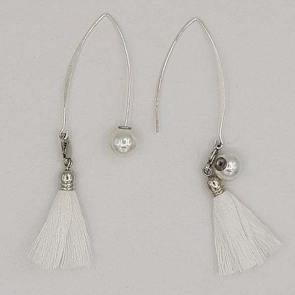 Perle 1 trykkhull 10 mm Hvit