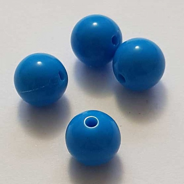 Perle Acrylique Ronde 10 mm Bleu 01 x 1 Pi&egrave;ce
