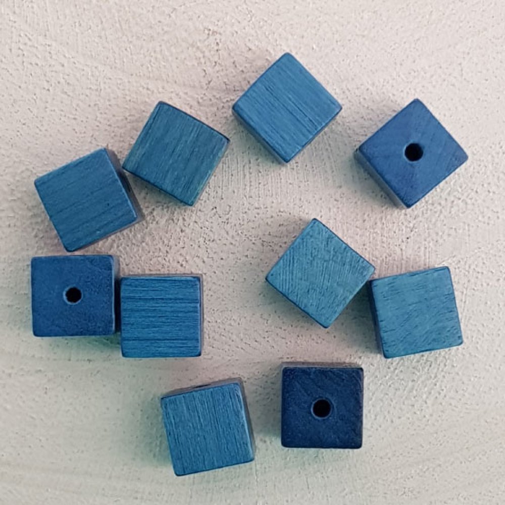 Treperle kube / firkantet 10 mm turkis