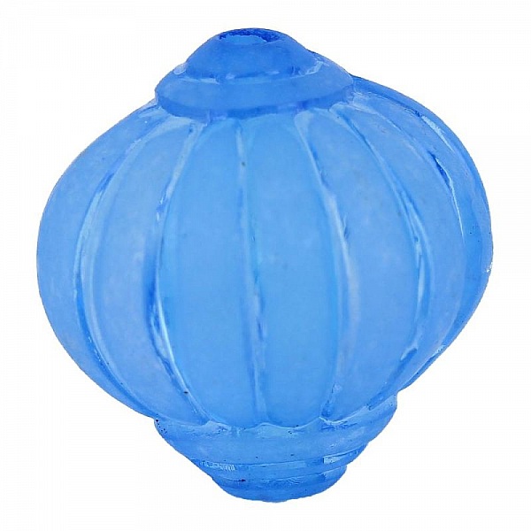 Perle Lucite Lampion Shape Striated Royal Blue