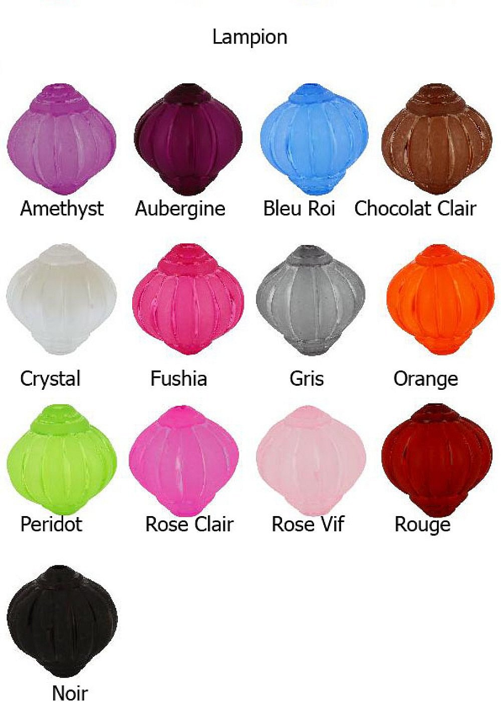 Perle Lucite Lampion Shape Striated Light Pink