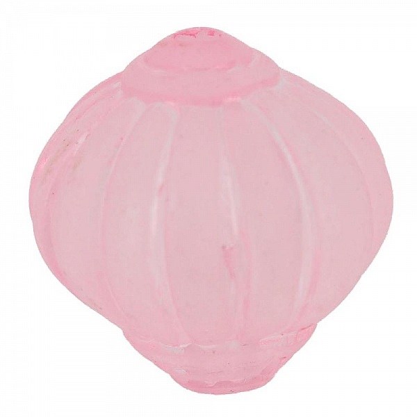 Perle Lucite Lampion Shape Striated Bright Pink