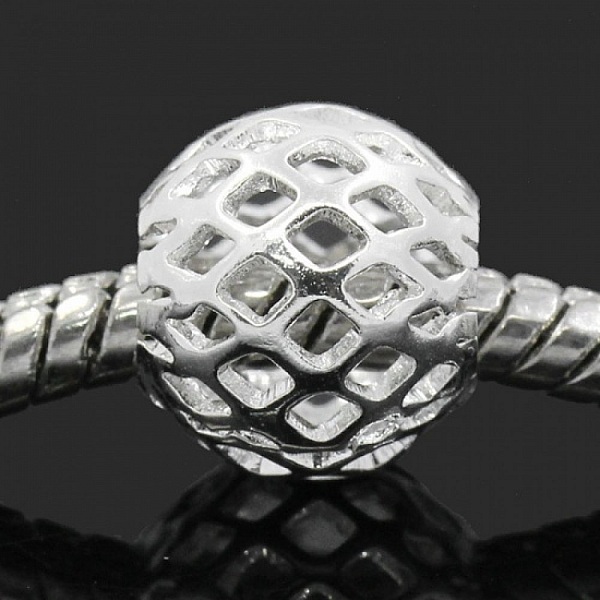 Perle N&deg;0175 compatible Europ&eacute;en Argent