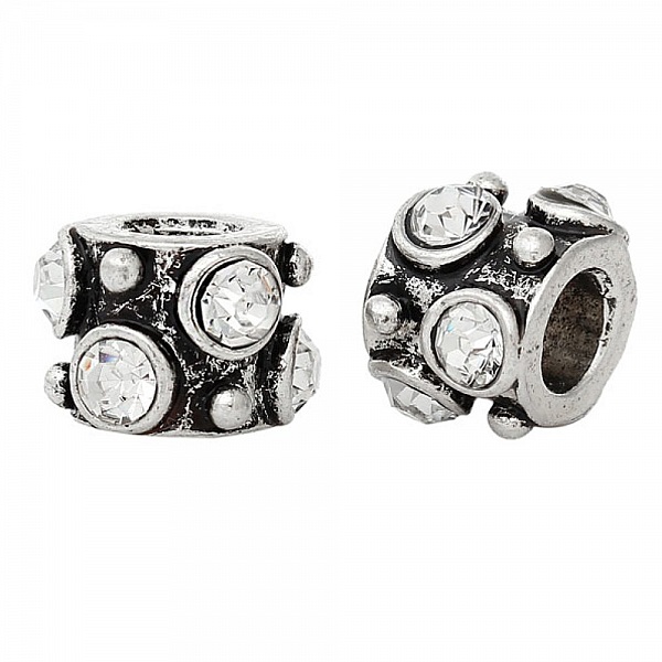 Perle N&deg;0189 compatible Europ&eacute;en Argent